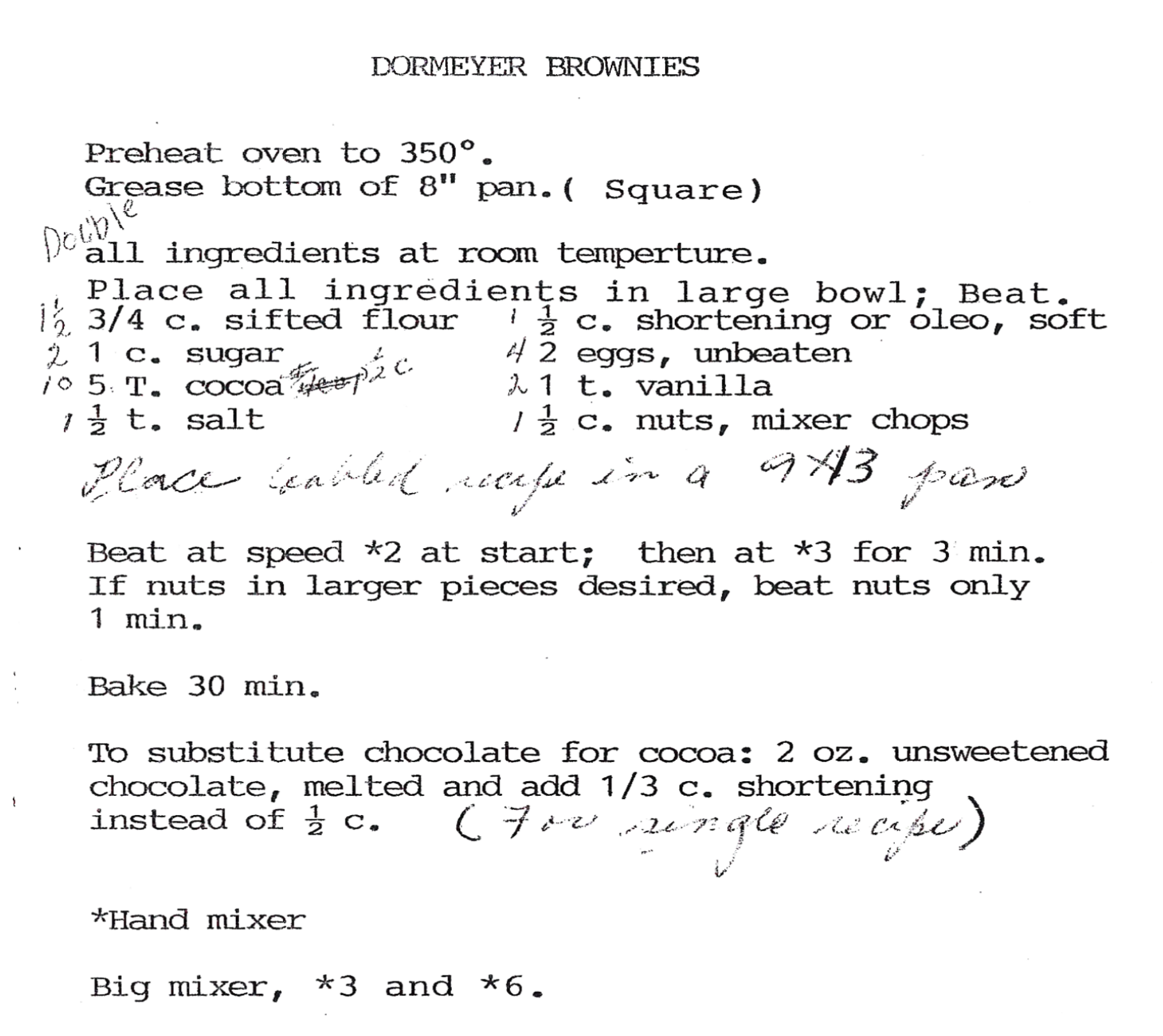 Dormeyer Brownies Image